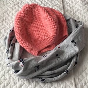 Little girl hat and infinity scarf